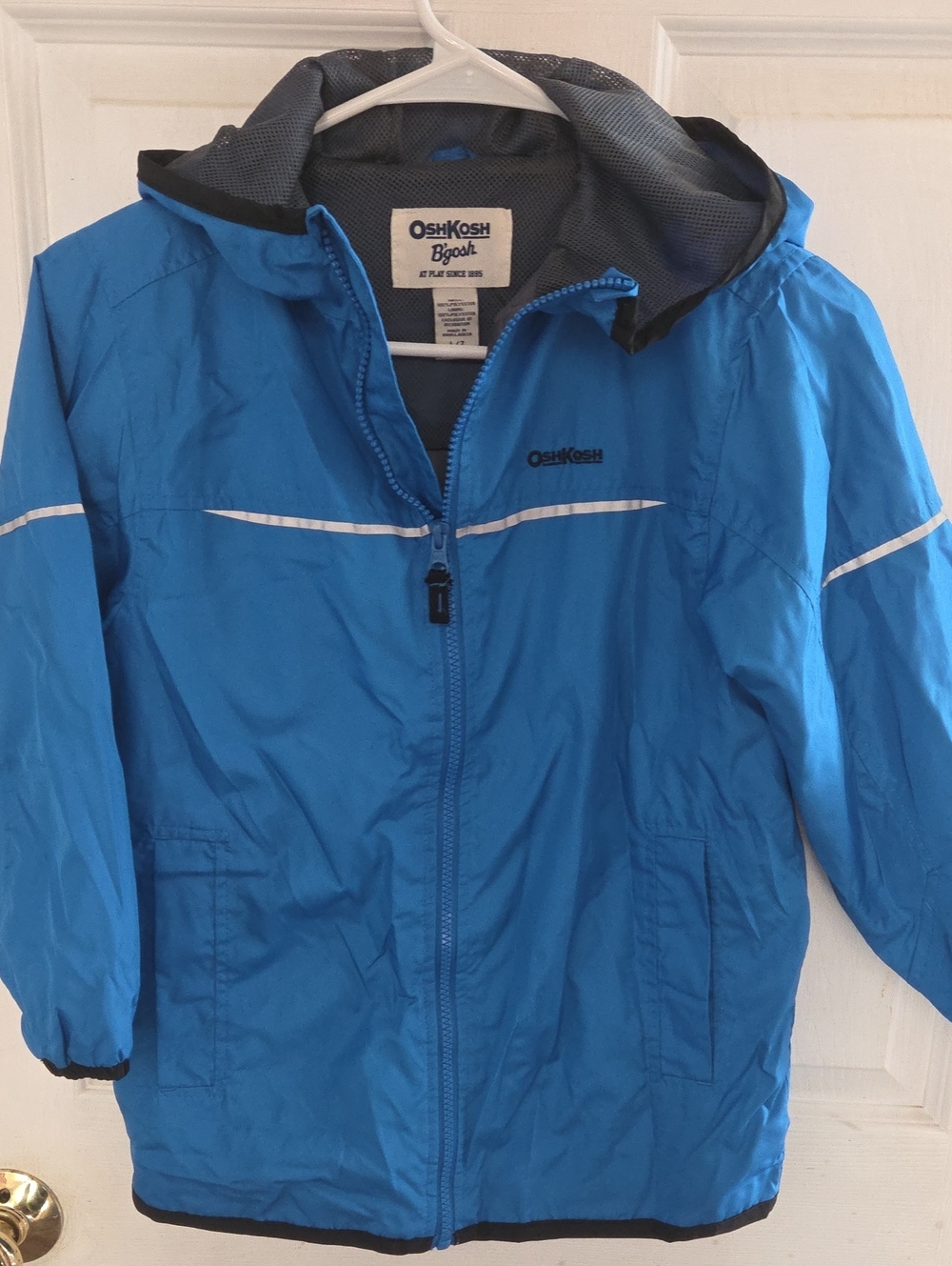 OshKosh B'gosh Boys' Blue Hooded Jacket Sz L